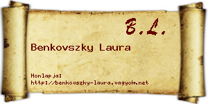 Benkovszky Laura névjegykártya